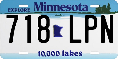 MN license plate 718LPN