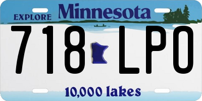 MN license plate 718LPO