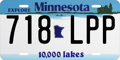 MN license plate 718LPP