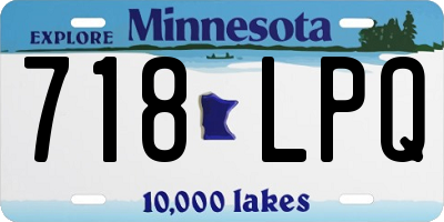 MN license plate 718LPQ