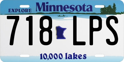 MN license plate 718LPS