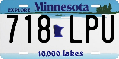 MN license plate 718LPU
