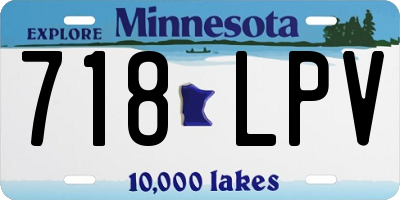 MN license plate 718LPV