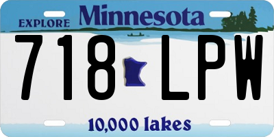 MN license plate 718LPW