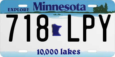 MN license plate 718LPY
