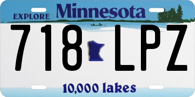 MN license plate 718LPZ