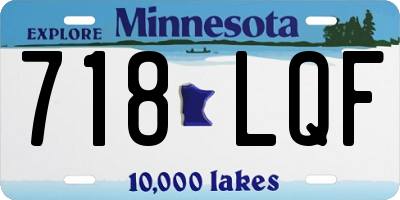MN license plate 718LQF