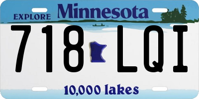 MN license plate 718LQI