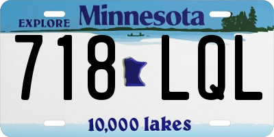MN license plate 718LQL