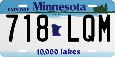 MN license plate 718LQM