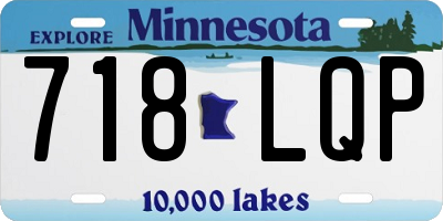 MN license plate 718LQP