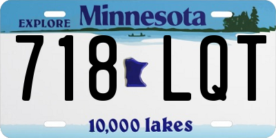 MN license plate 718LQT
