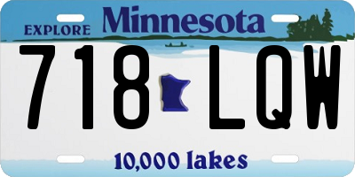 MN license plate 718LQW