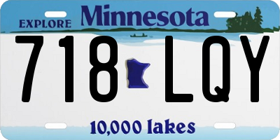 MN license plate 718LQY