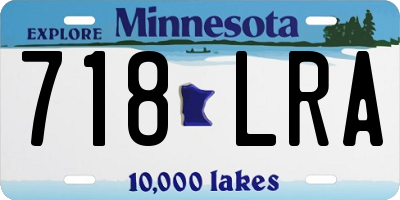 MN license plate 718LRA