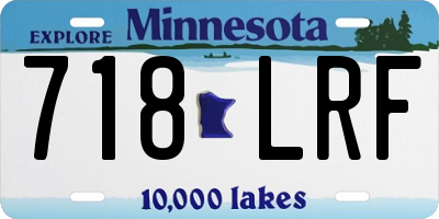 MN license plate 718LRF