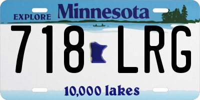 MN license plate 718LRG