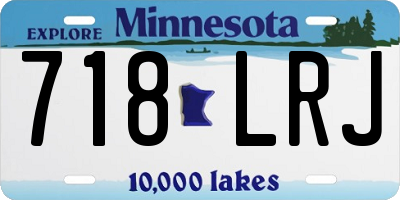 MN license plate 718LRJ