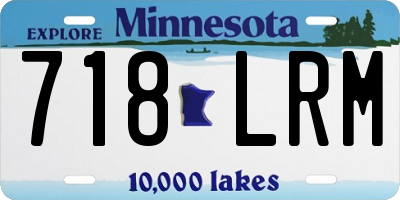 MN license plate 718LRM