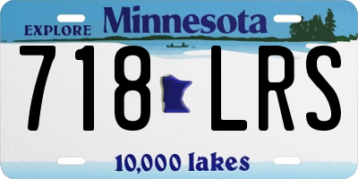 MN license plate 718LRS