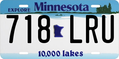 MN license plate 718LRU