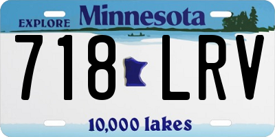 MN license plate 718LRV