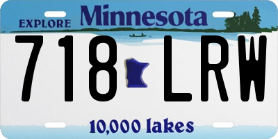 MN license plate 718LRW