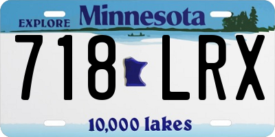 MN license plate 718LRX