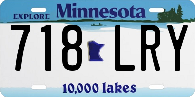 MN license plate 718LRY