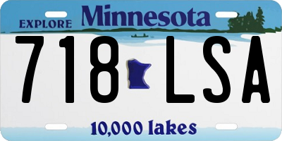 MN license plate 718LSA