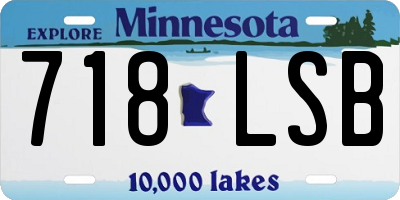MN license plate 718LSB