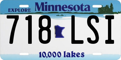 MN license plate 718LSI
