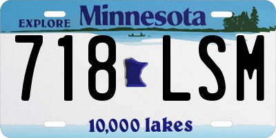 MN license plate 718LSM