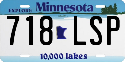 MN license plate 718LSP