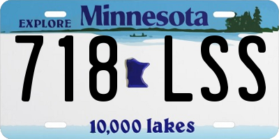 MN license plate 718LSS