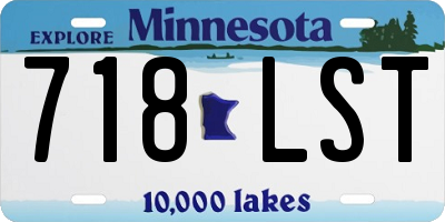 MN license plate 718LST