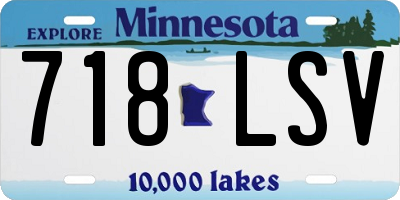 MN license plate 718LSV