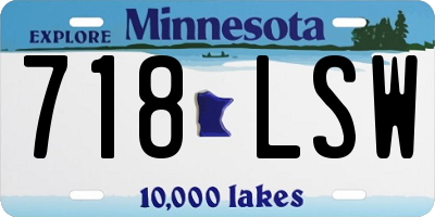 MN license plate 718LSW