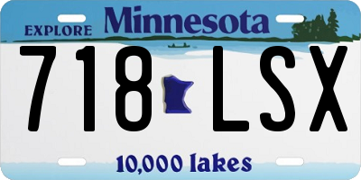 MN license plate 718LSX