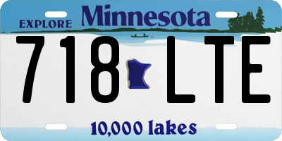 MN license plate 718LTE