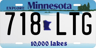 MN license plate 718LTG