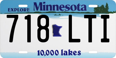 MN license plate 718LTI