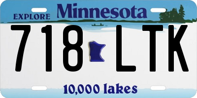 MN license plate 718LTK