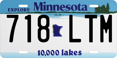 MN license plate 718LTM