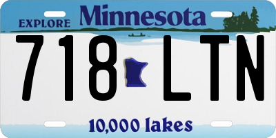MN license plate 718LTN