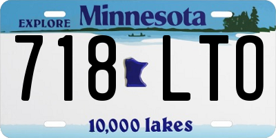 MN license plate 718LTO