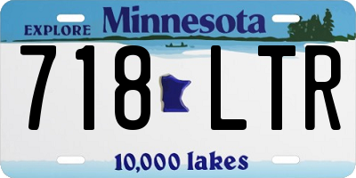MN license plate 718LTR