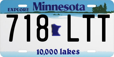 MN license plate 718LTT