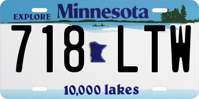MN license plate 718LTW