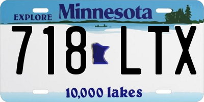 MN license plate 718LTX